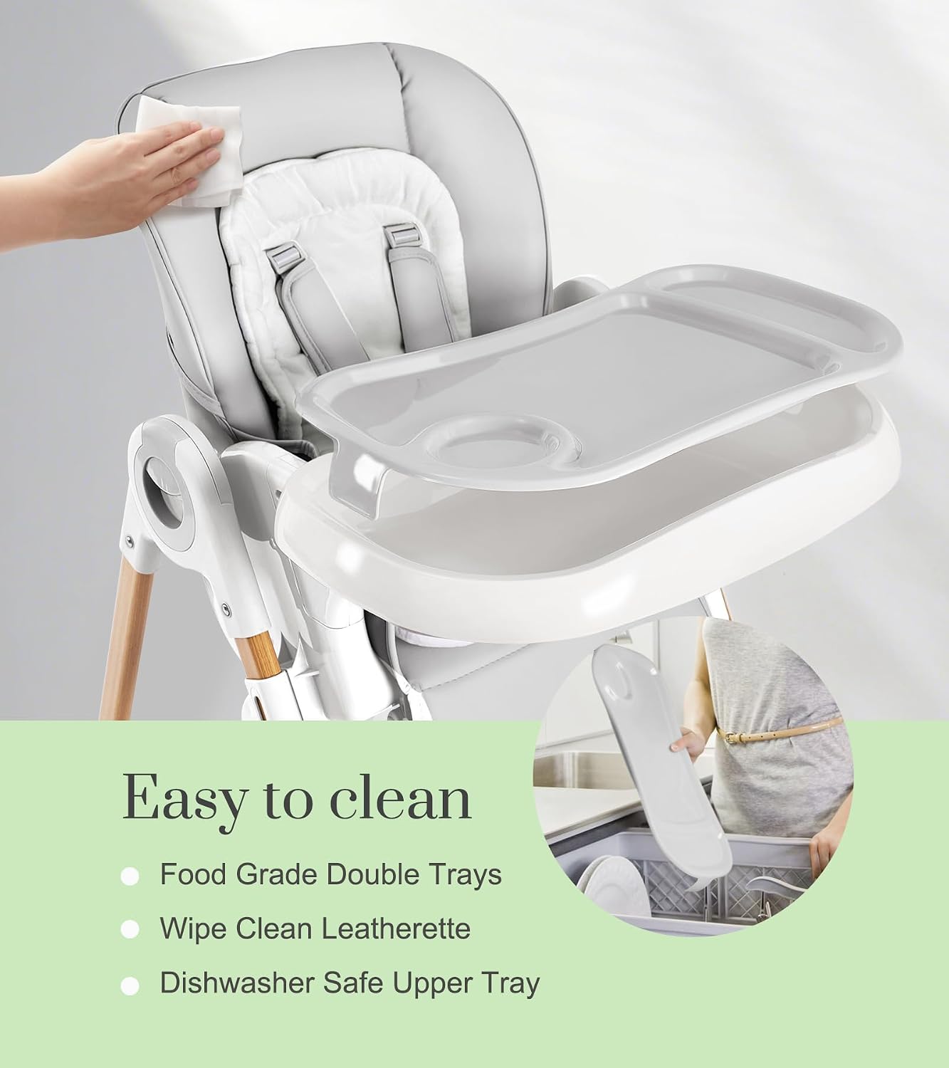 Mallify Sillas altas convertibles para bebés y niños pequeños, sill...