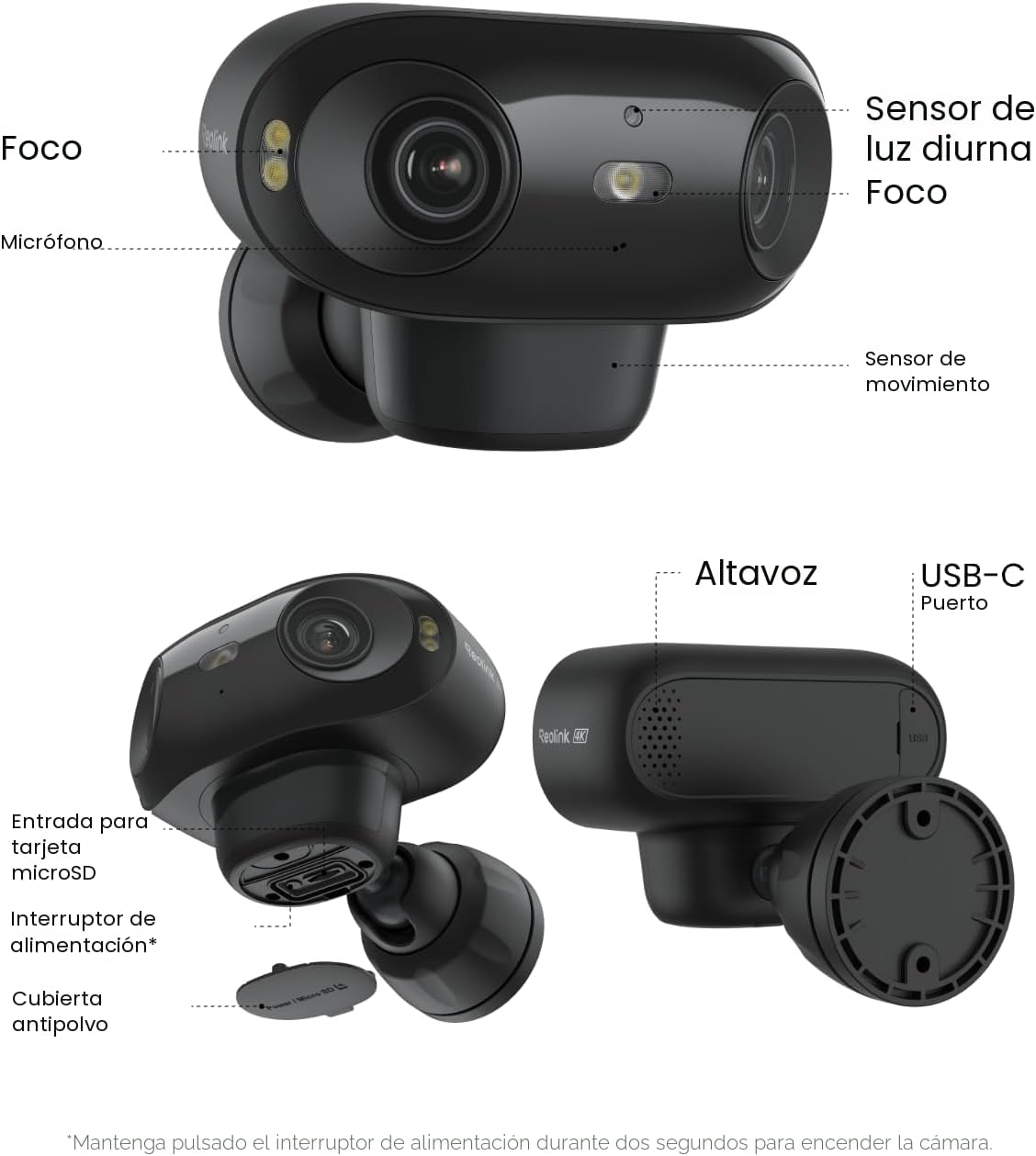 REOLINK 4K 180 ° Dual-Lens ColorX visión nocturna cámara solar al a...