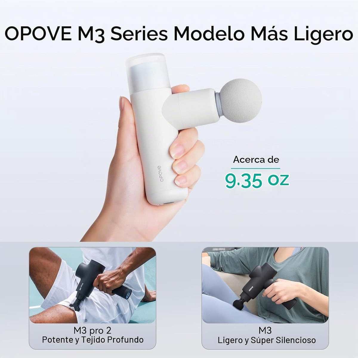 Opove Mini pistola de masaje M3 para aliviar el dolor de espalda co...