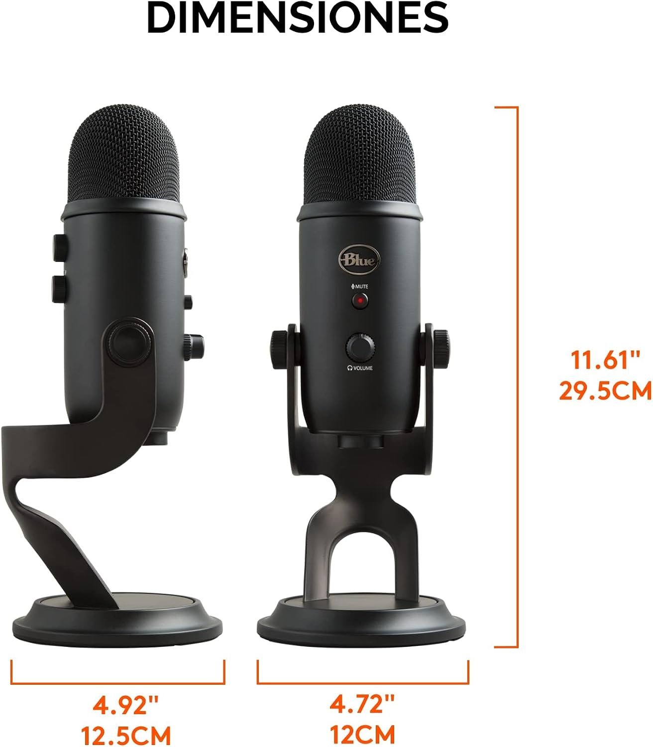 Blue Yeti USB Mic para grabar y transmitir en PC y Mac, 3 cápsulas...