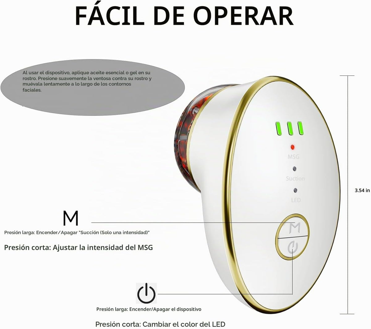 Terapia de luz roja para cara, masajeador de drenaje linfático LED...