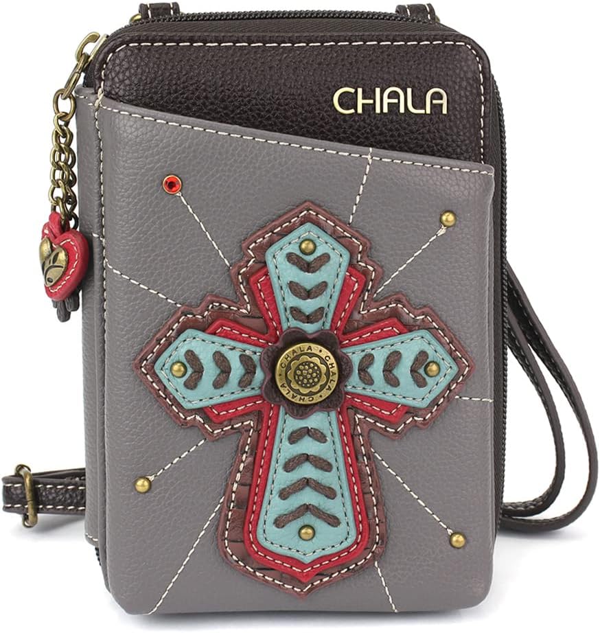 CHALA Cartera cruzada para teléfono celular, bolso de mano multicol...