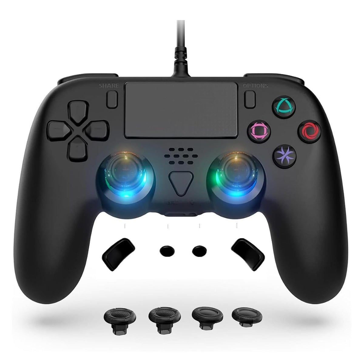 Controlador con cable GAMFAMI compatible con PS5\/PS5 Pro\/PS5 Slim...