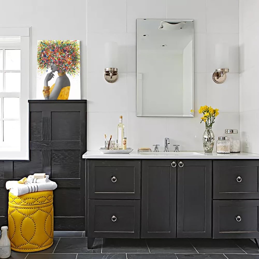 Arte de pared afroamericano, pinturas artísticas negras para pared,...