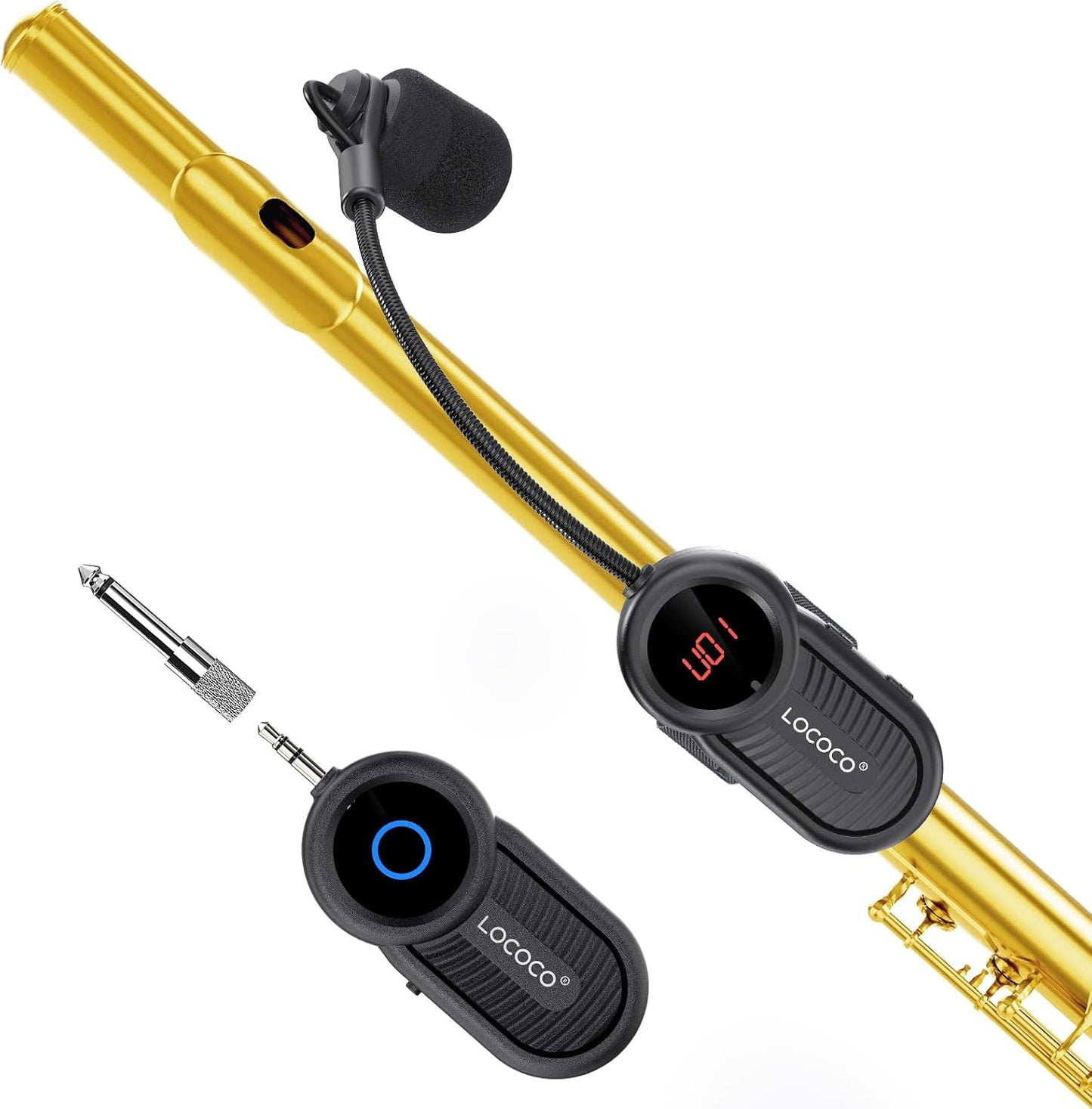 Lococo UHF Wireless Flute Microphone System: Instrumentos de música...
