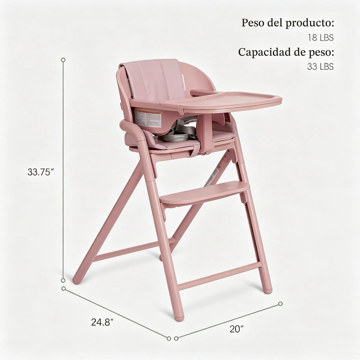 Evolur Step and Savor - Silla alta convertible de madera para bebé,...