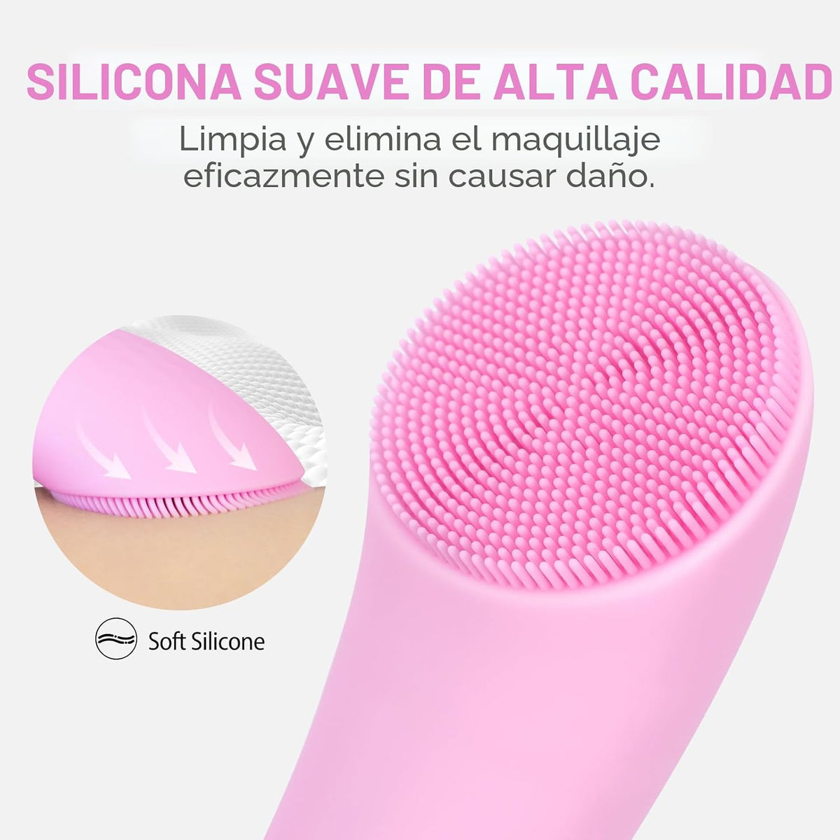 PRITECH Cepillo de Limpieza Facial, Depurador Facial de Silicona Re...