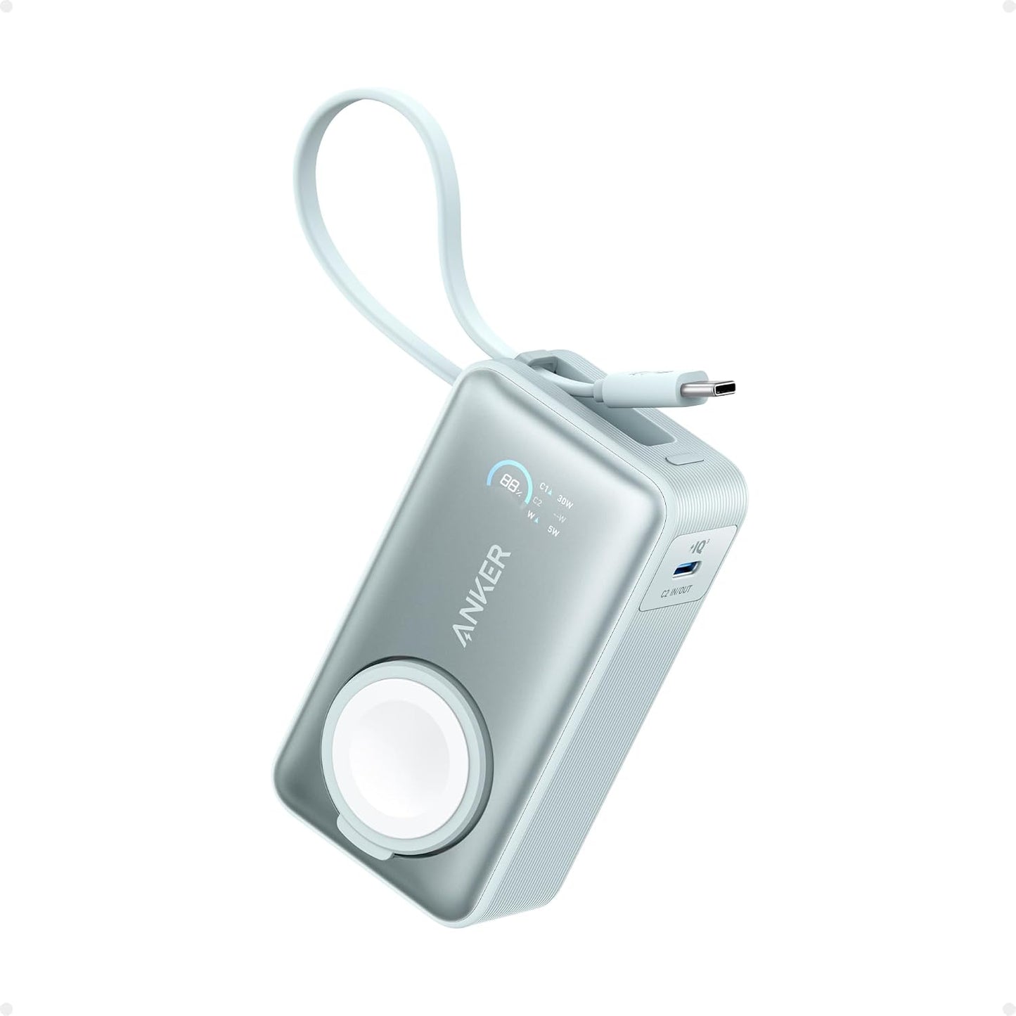Anker MagGo Power Bank para Apple Watch, batería compacta de 10,000...