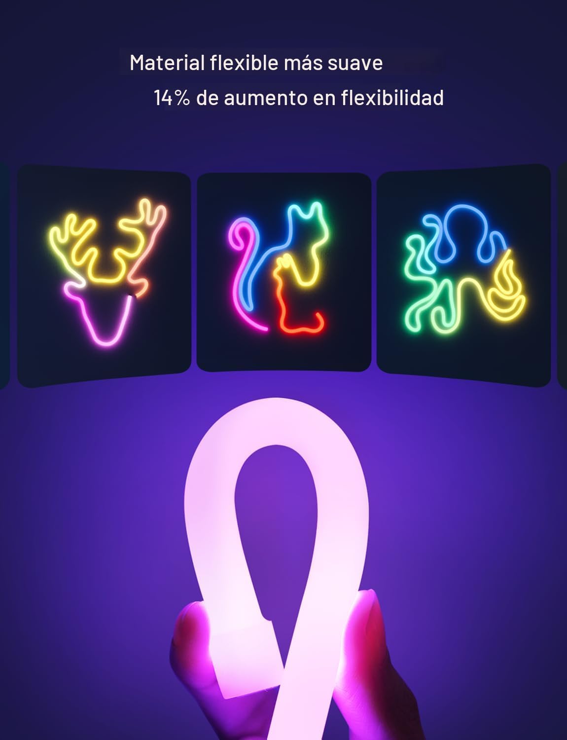 Govee RGBIC Luces de Neón, Luz de Cuerda de Neón LED Inteligente 2...