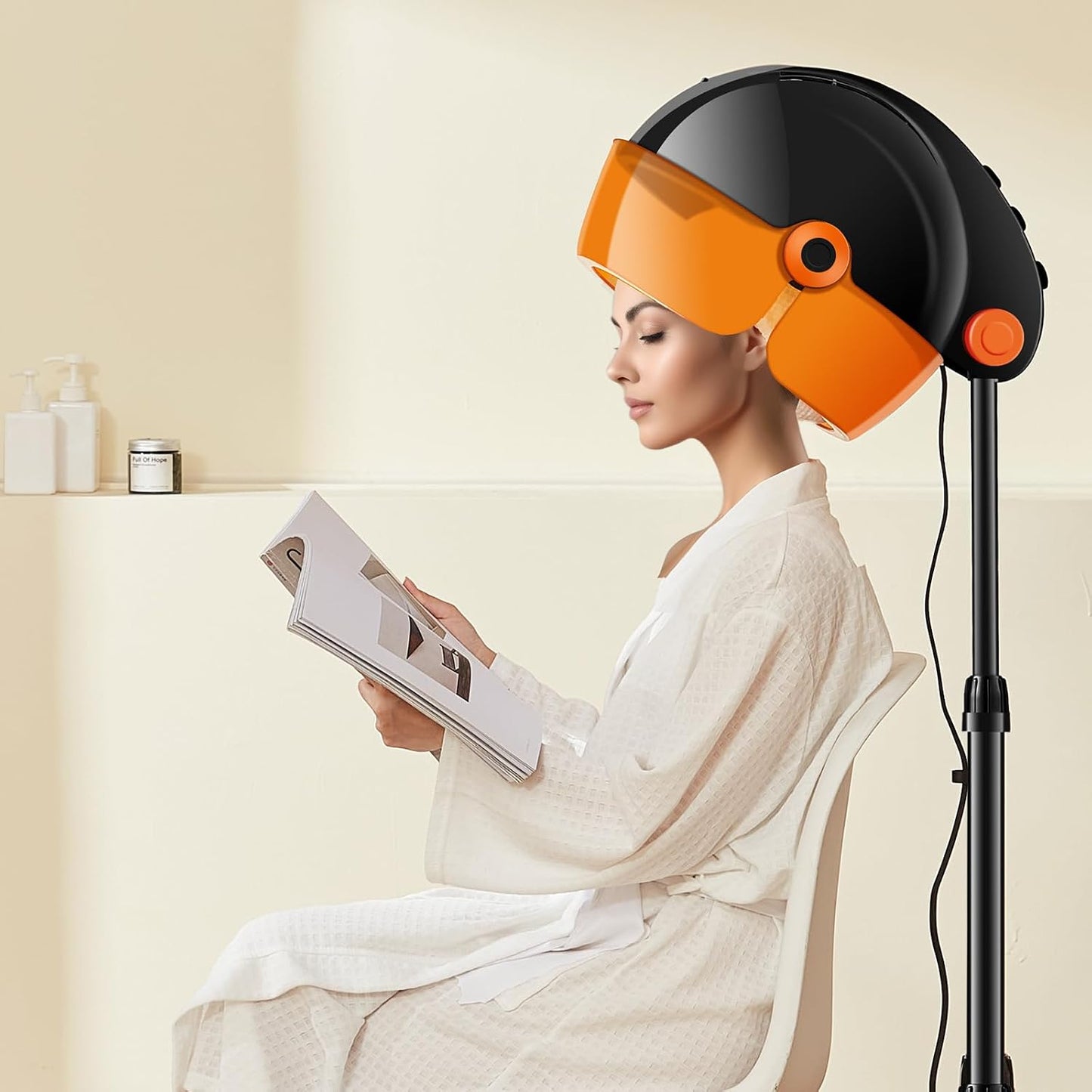 VEVOR Ionic - Secador de pelo con capucha con ajuste de velocidad y...