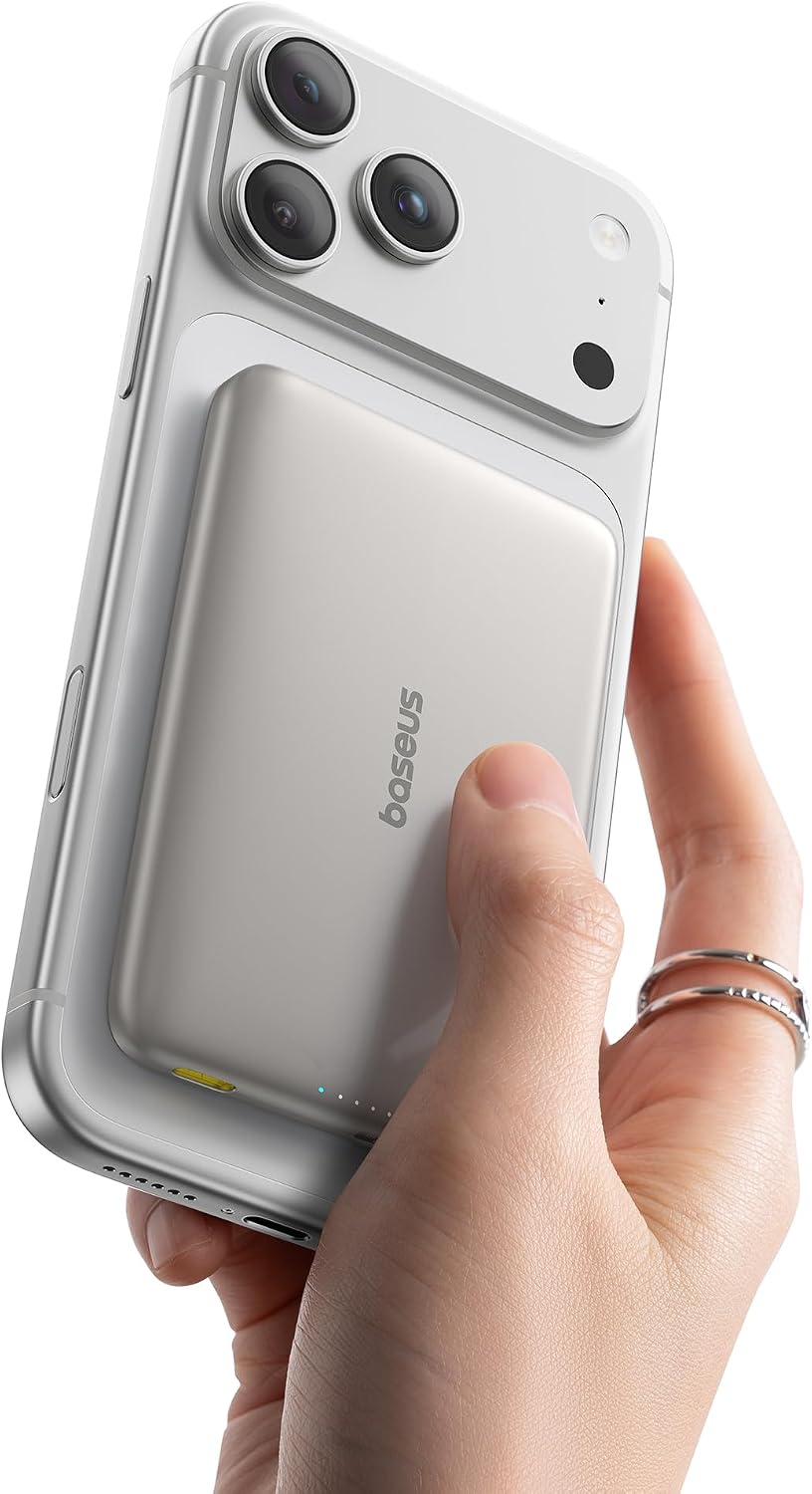 Baseus Picogo - Cargador portátil Magsafe, Qi2 15 W 0.5 pulgadas, u...