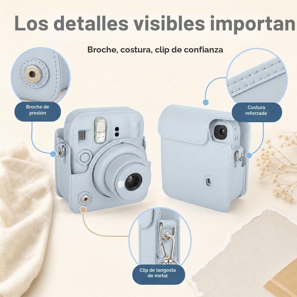 Fujifilm Instax Mini 13 Cámara instantánea azul escarcha + paquete...
