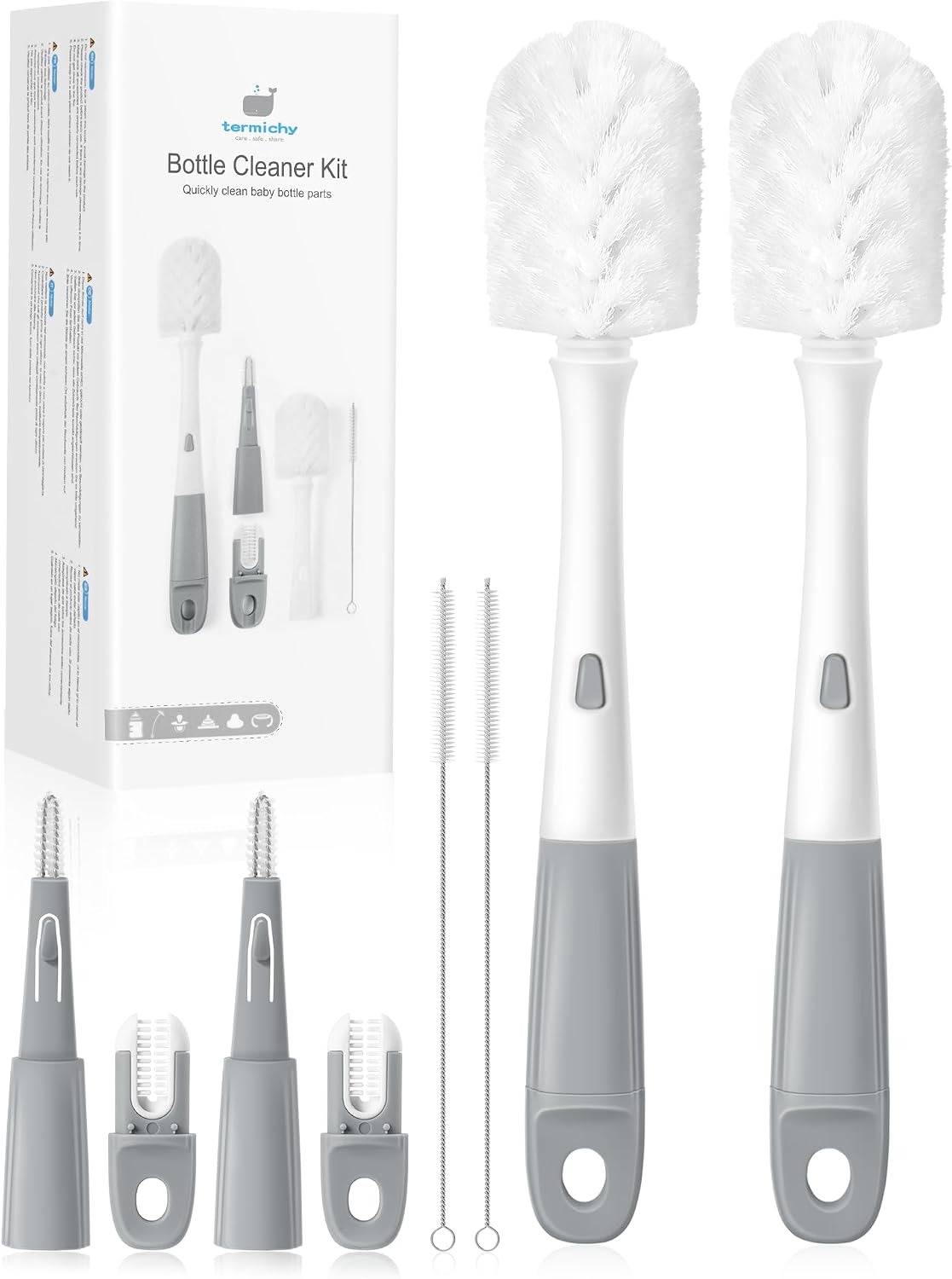 Juego de cepillos para biberones Termichy: kit de 2 paquetes de lim...