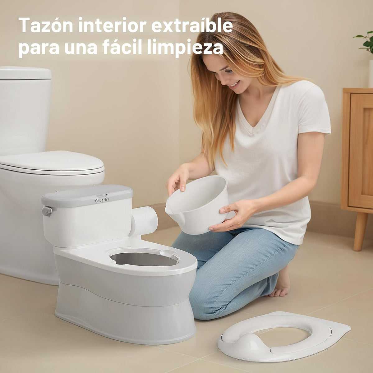 CheerTry Inodoro de entrenamiento para ir al baño 2 en 1 con asient...