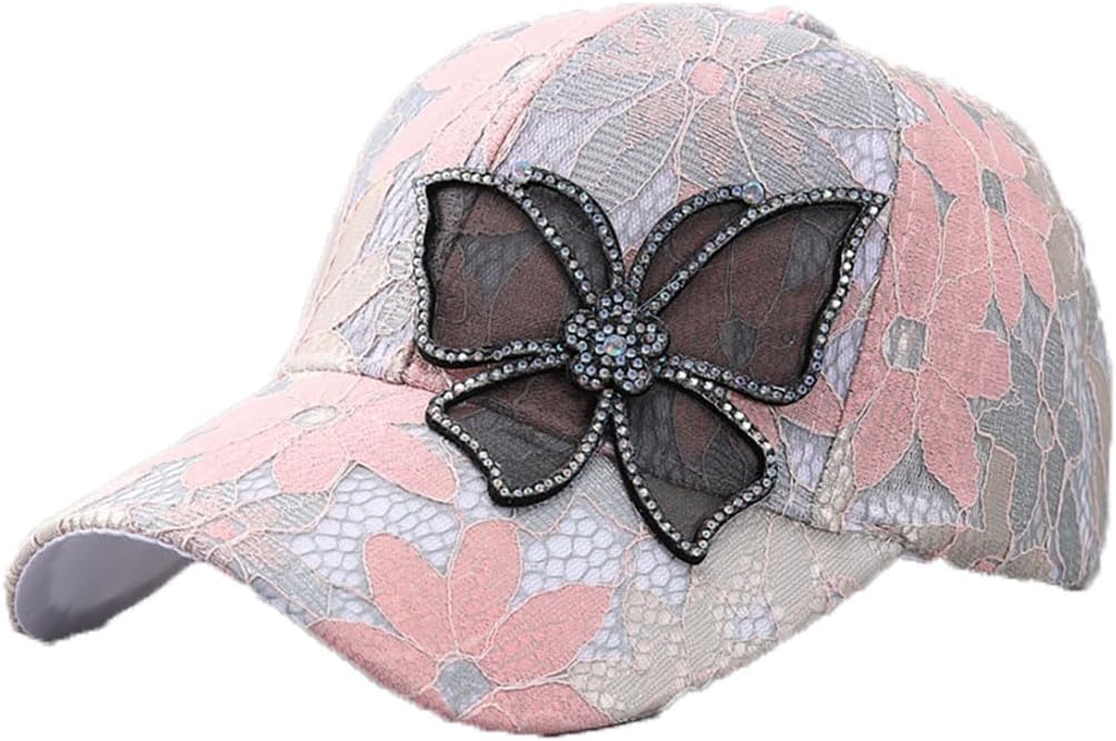 Gorra de béisbol con incrustaciones de diamantes de imitación brill...