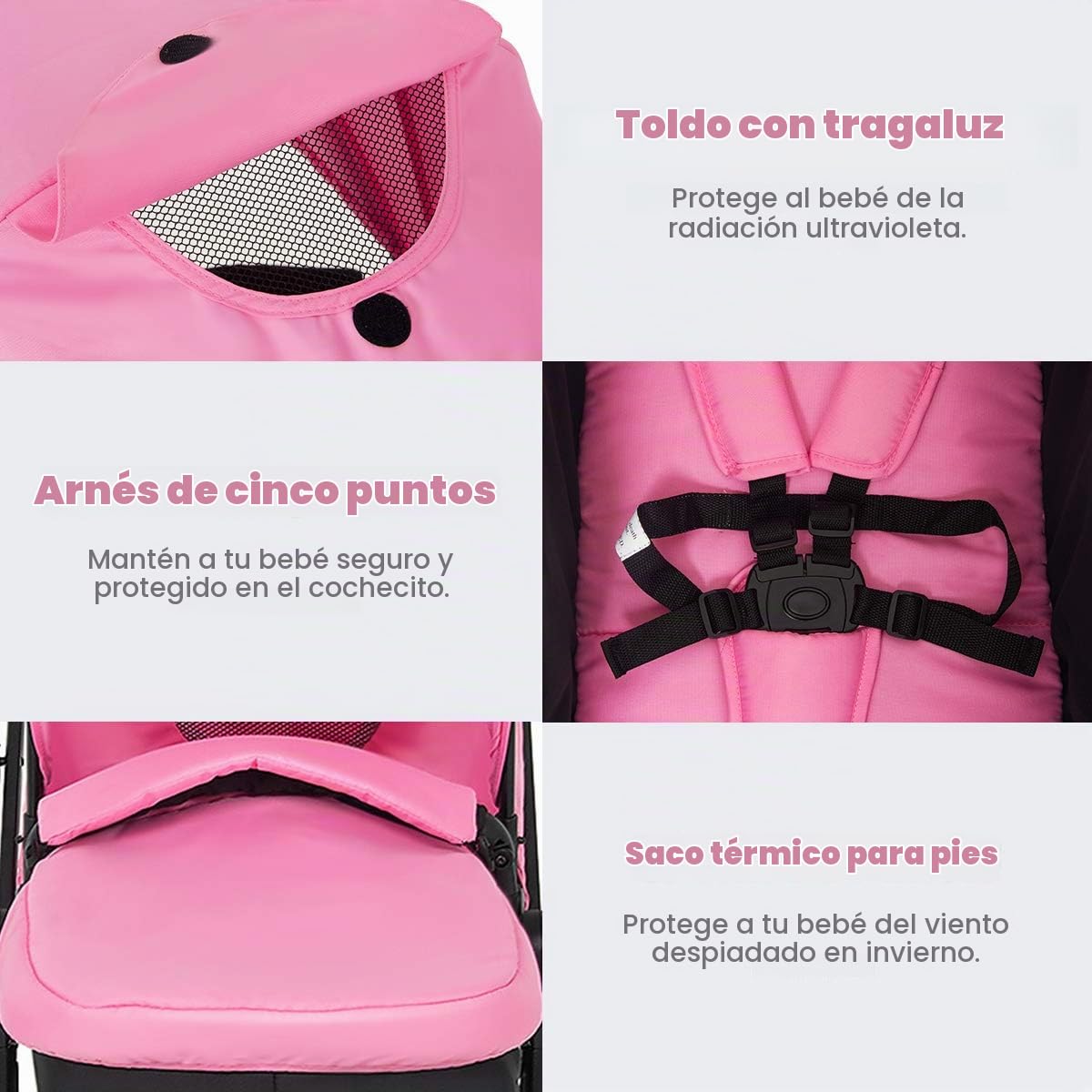 BABY JOY Cochecito de bebé, 2 en 1 Carriola convertible de cuna a c...