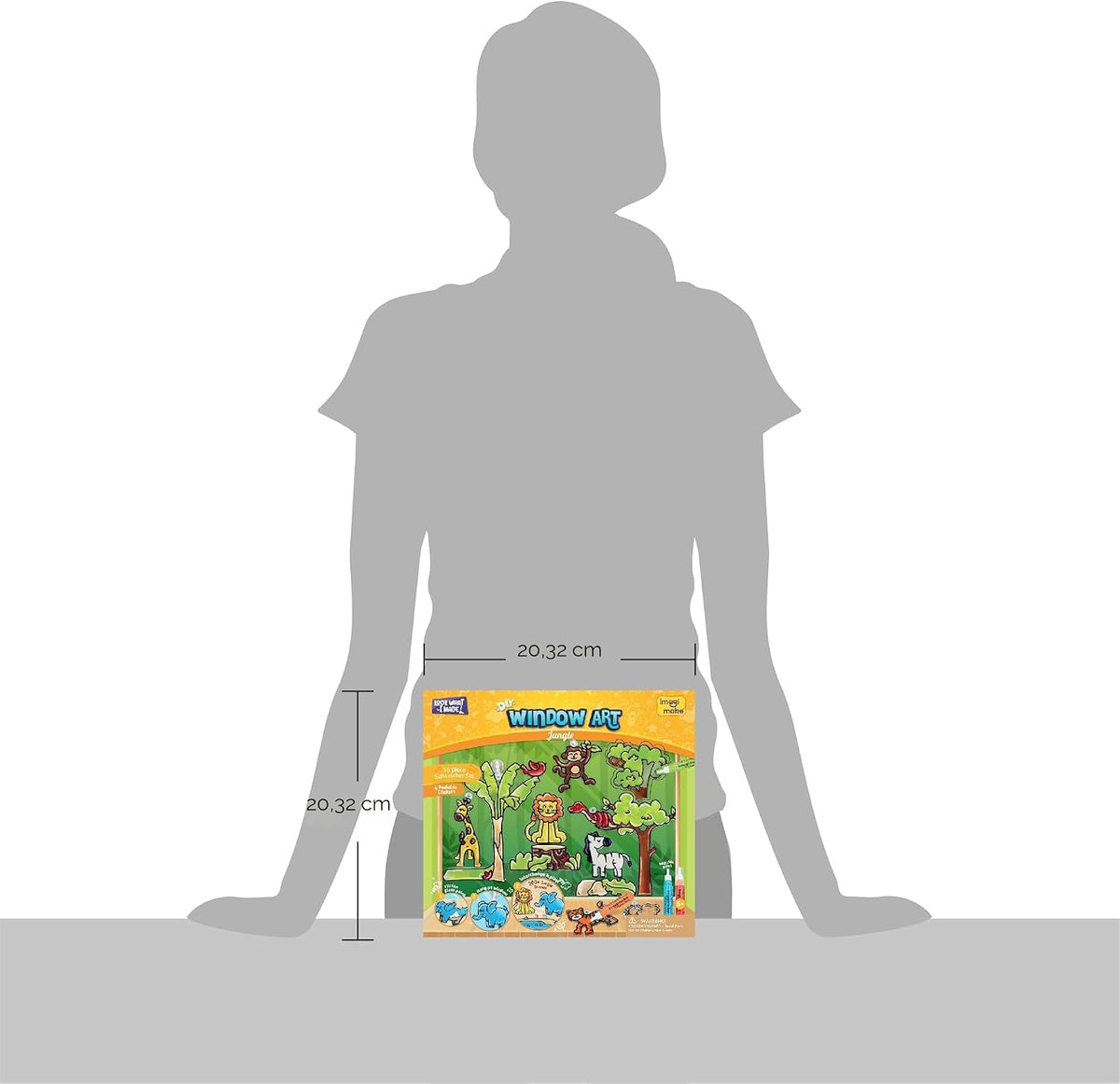 Imagimake Arte de ventana - Jungle, kit de atrapasoles de 16 piezas...