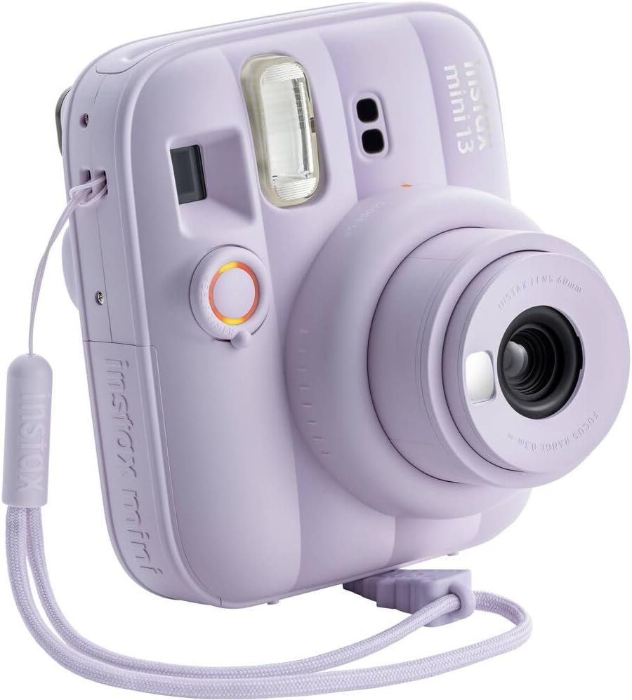 Cámara instantánea Fujifilm Instax Mini 13 morada con juego de pelí...