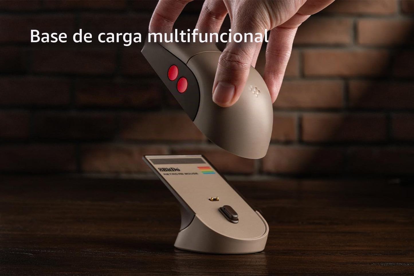 8Bitdo Ratón retro R8 con base de carga - Edición C64 | Sensor ópti...