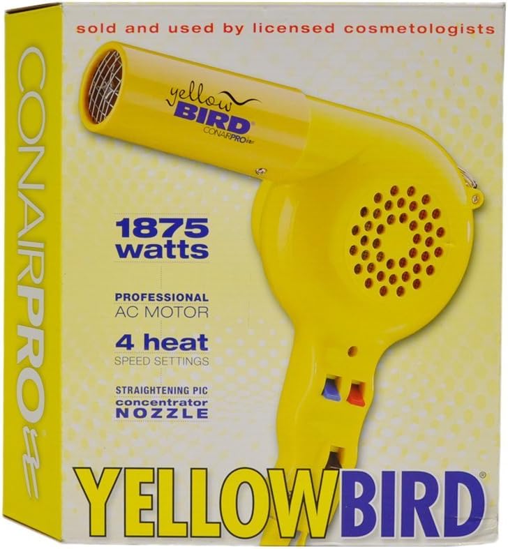 Conair Secador de pelo Pro Yellow Bird (Modelo: YB075W)