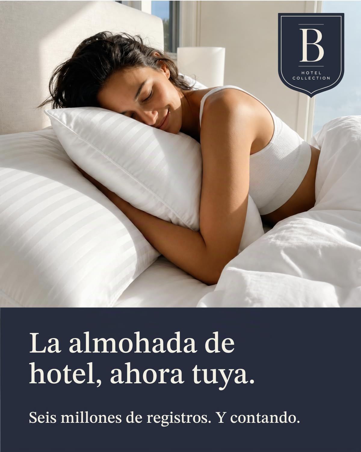 Beckham Hotel Collection Juego de 2 almohadas de cama tamaño King,...