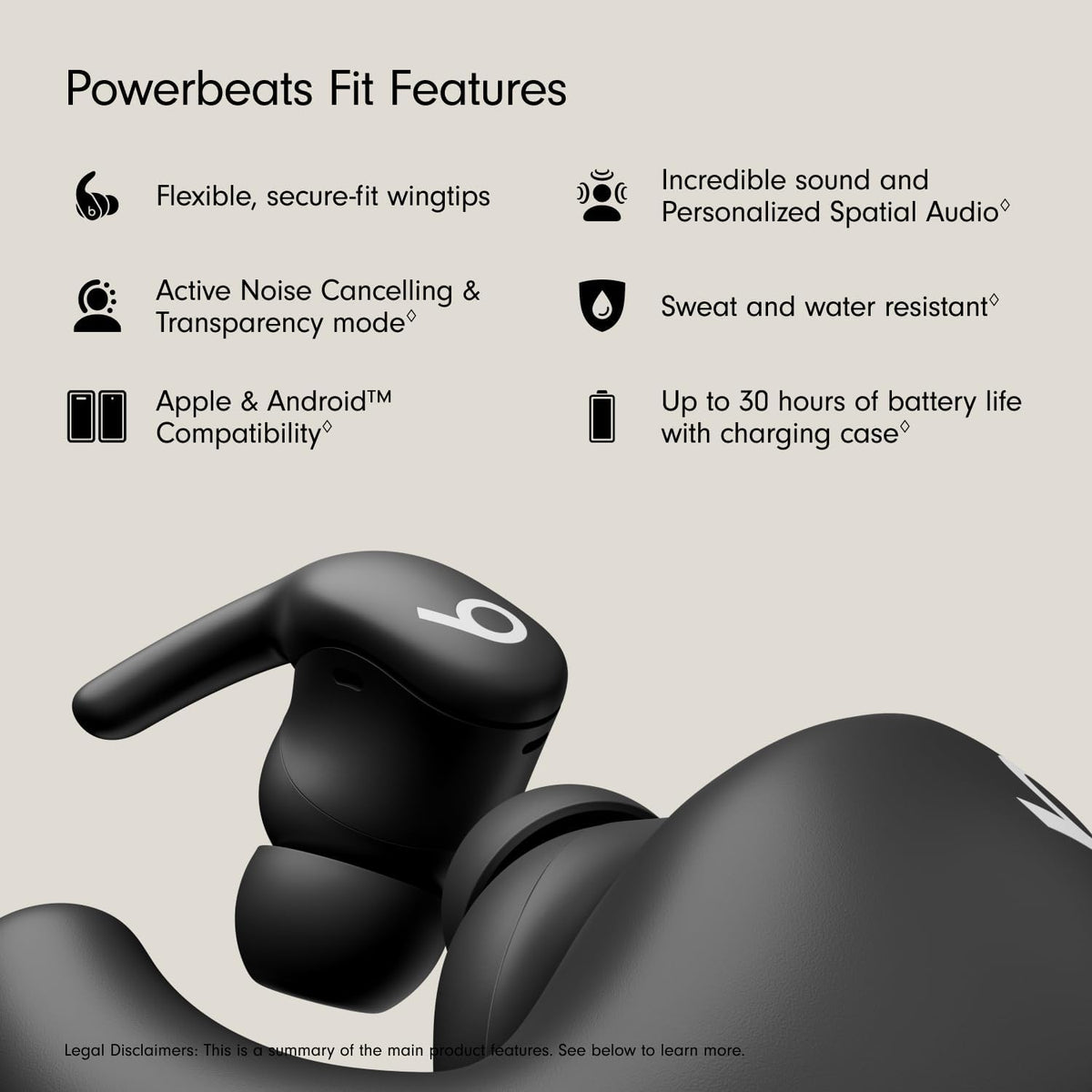 Beats Powerbeats Fit - Auriculares inalámbricos con cancelación de...