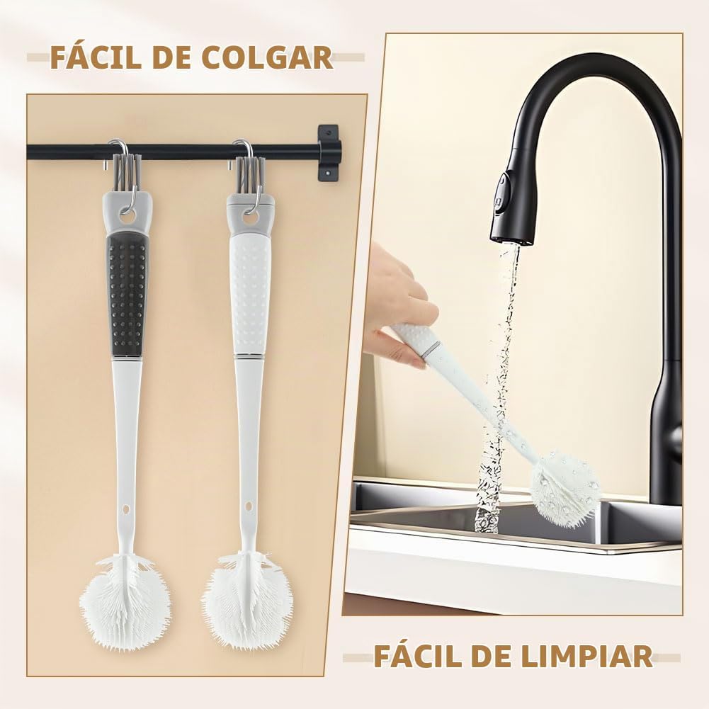 Juego de 4 lavadoras de botellas, cepillo limpiador de botellas de...