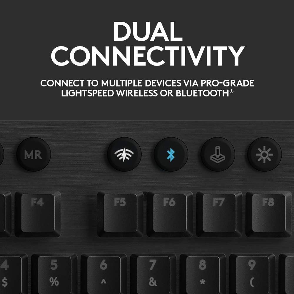 Logitech G 915 LIGHTSPEED Teclado mecánico inalámbrico RGB para jue...
