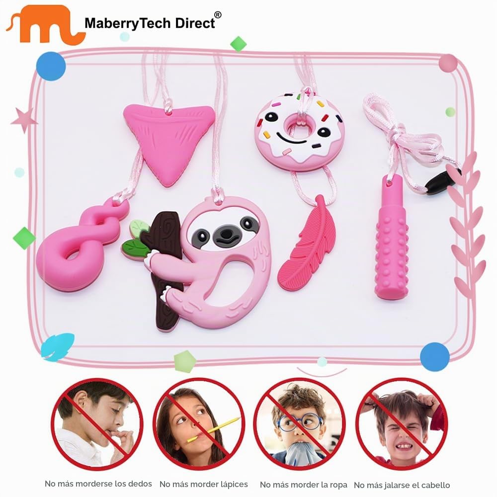 Collares Masticables Juguetes Sensoriales de Estimulación para Niño...