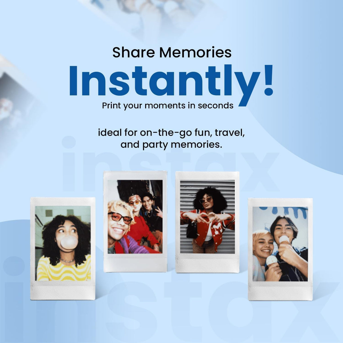 Fujifilm Película instantánea Instax Mini, 60 disparos (10 hojas x...