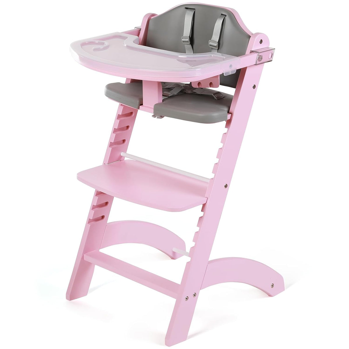 Cowiewie - Silla alta convertible 3 en 1 de madera, asiento y repos...