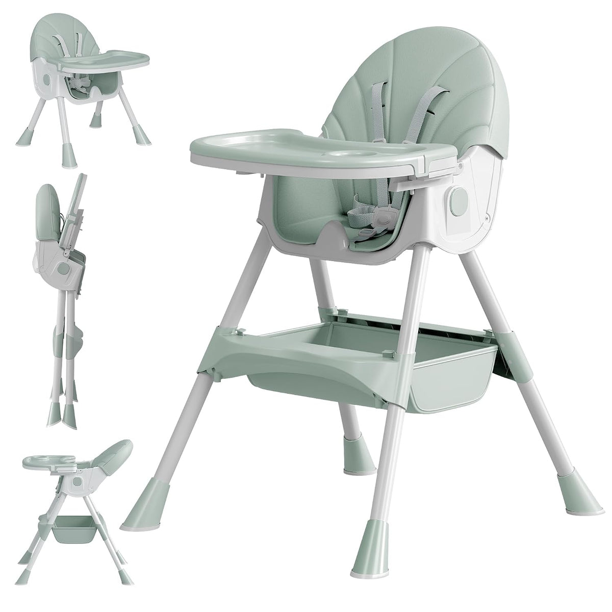 Silla alta para bebé, sillas altas 5 en 1 para bebés y niños pequeñ...