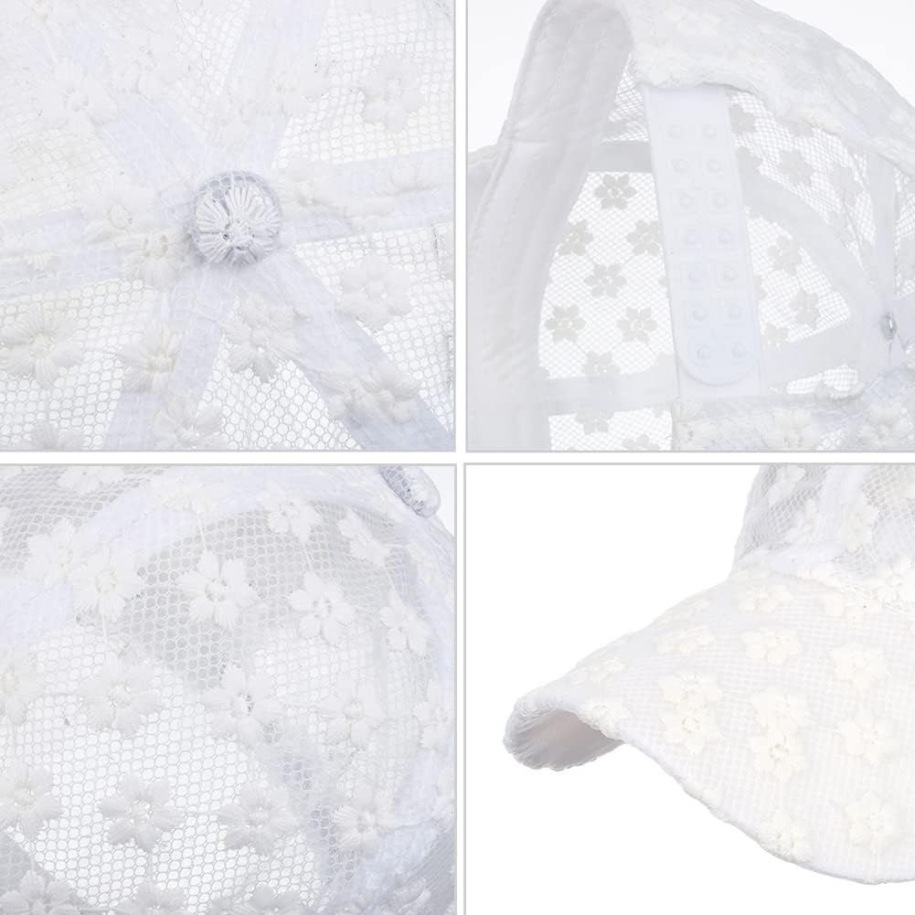 Tidefire Gorras de béisbol de flores pequeñas de encaje para mujer,...