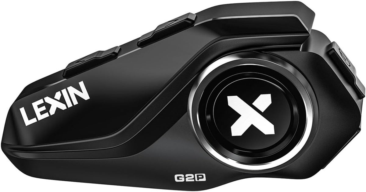 LEXIN G2P - Auriculares Bluetooth para Casco de Motocicleta, Sistem...