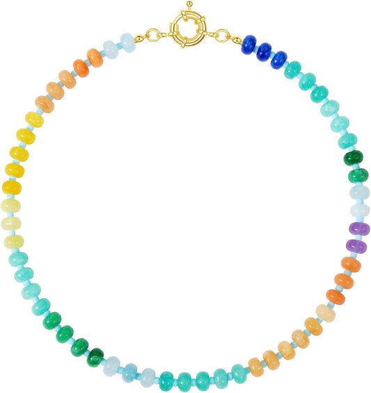 KELORIS PATH Collares de piedras preciosas con cuentas para mujer,...