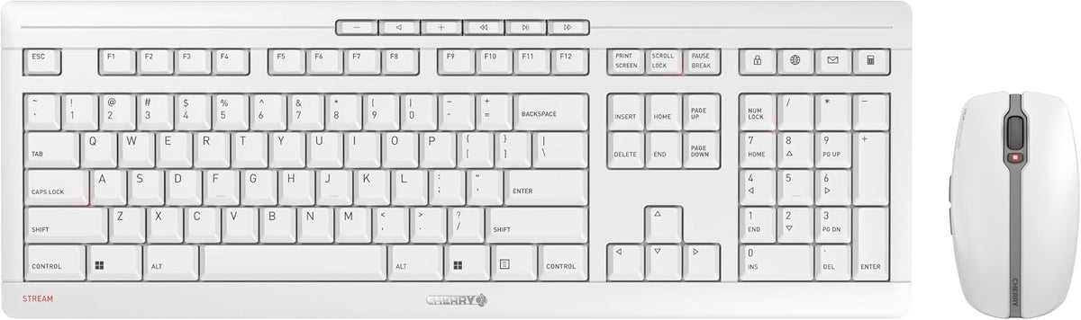 CHERRY Stream Desktop Recharge, combo de teclado y mouse inalámbric...