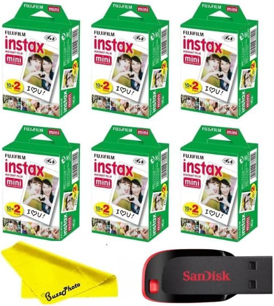 Fujifilm Película Instax Mini para cámara instantánea con unidad fl...