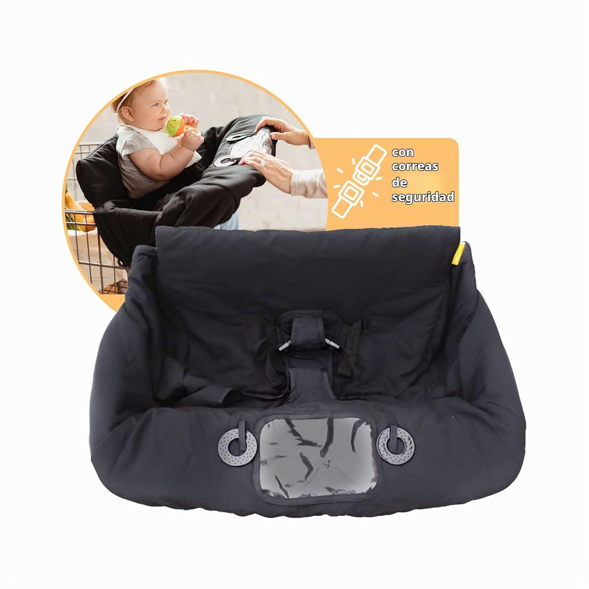 Binxy Baby Funda para silla alta 2 en 1 y funda para carrito de com...