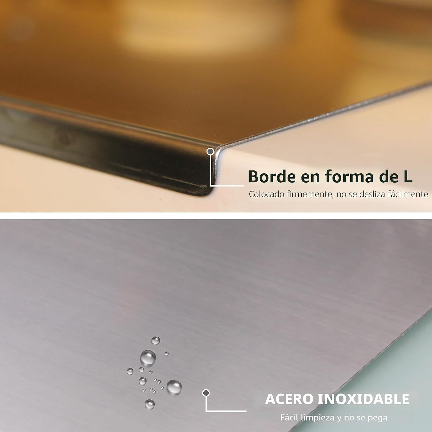 Tablas de cortar de acero inoxidable para cocina, alfombrillas de c...