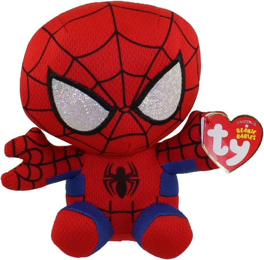 Peluche de Spiderman de TY, rojo\/azul, regular
