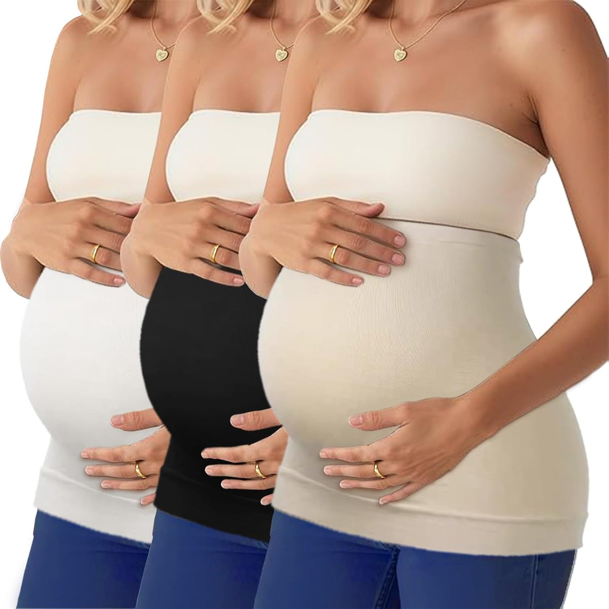 Diravo Paquete de 3 bandas para el vientre de maternidad para embar...