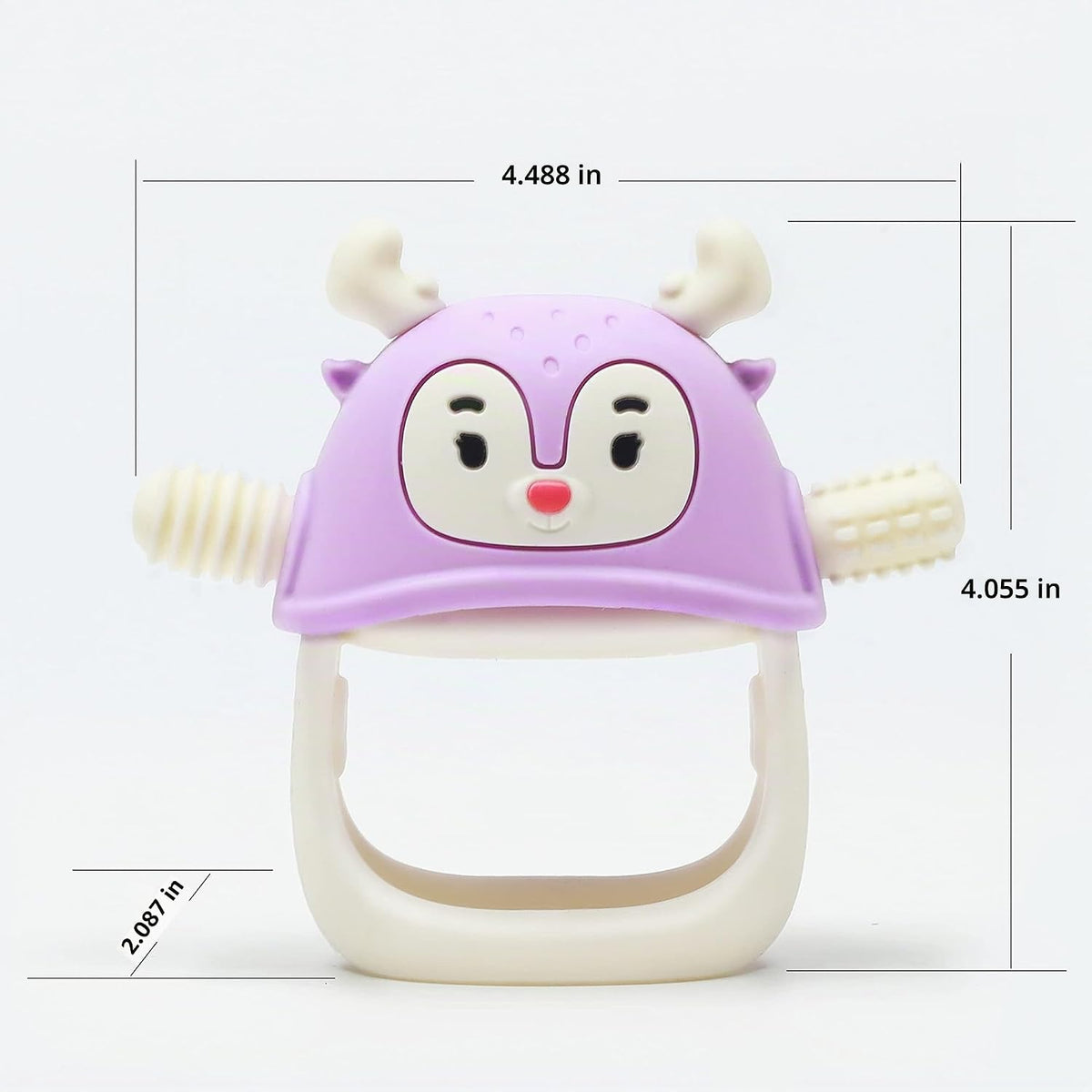 Smily Mia Juguete de dentición de renos de silicona para bebés de 3...