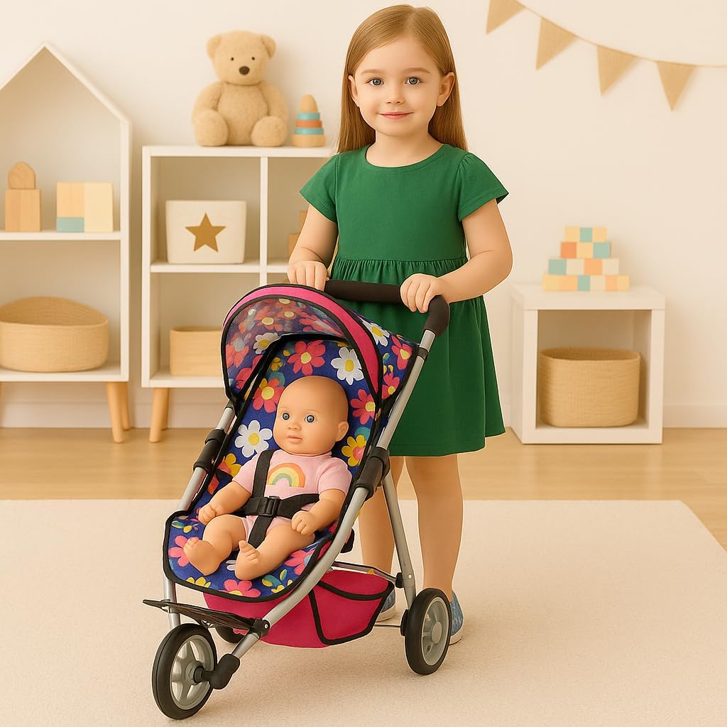 fash n kolor® Cochecito de Muñeca de Bebé de Regalo para Niños, Coc...