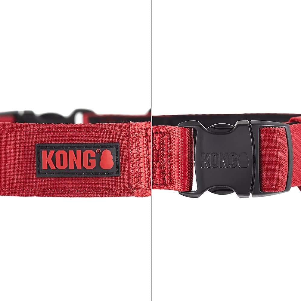 KONG Collar para perro ultra duradero con asa acolchada cómoda (Gra...