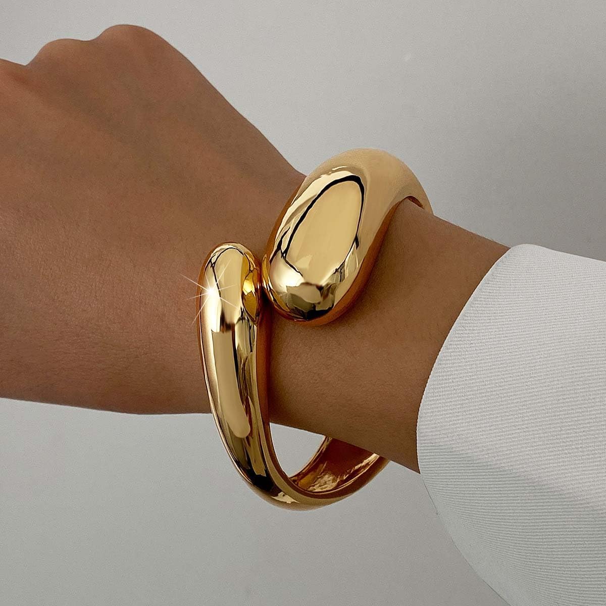 MTINAPS Brazalete de oro para mujeres y adolescentes, pulsera de mo...
