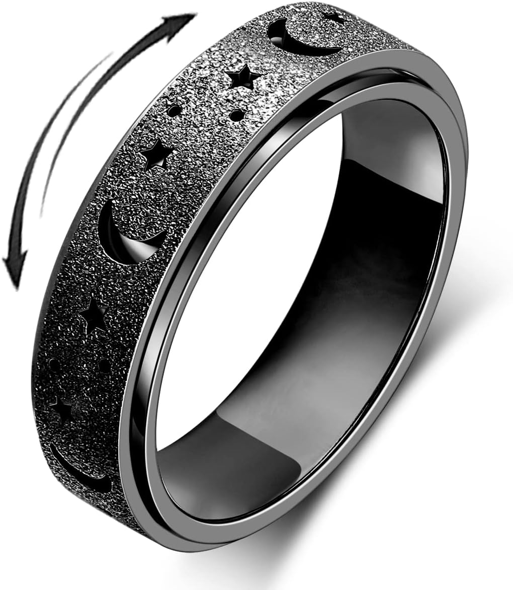 Anillo de Ansiedad para Mujeres Anillo Giratorio Anillo Fidget Jugu...