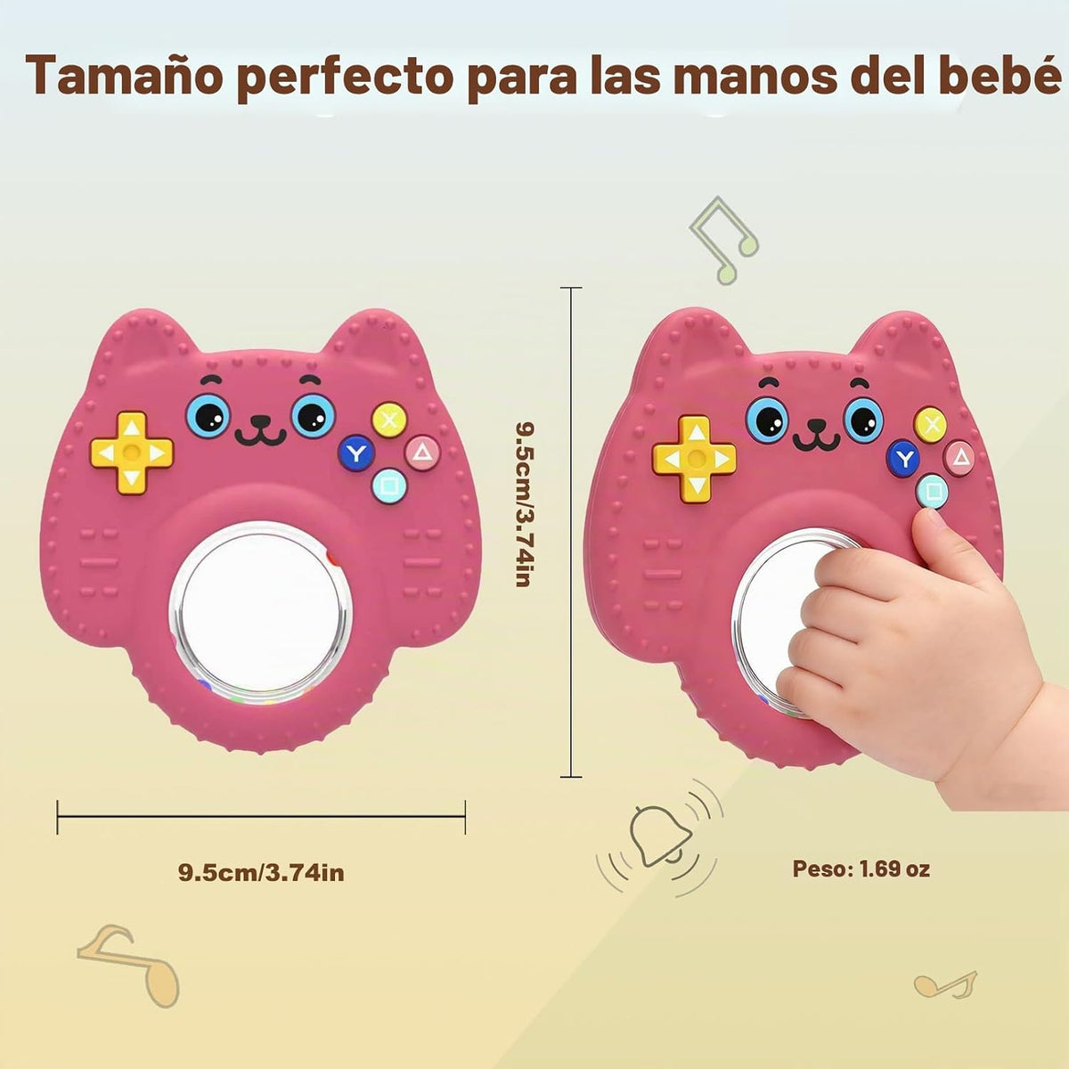 Juguetes de dentición para bebé, juguete sensorial para masticar pa...