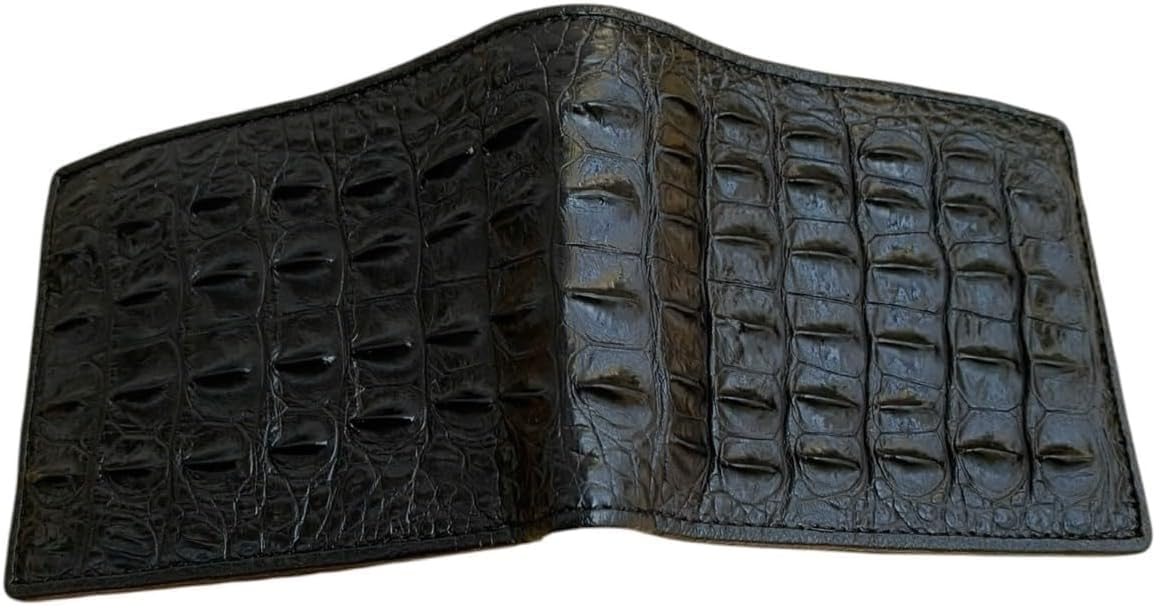 VIETDAVN Billeteras plegables de cocodrilo genuinas para hombres, c...