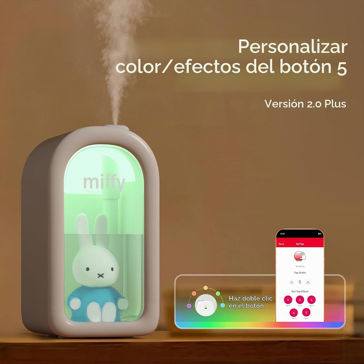 Mipow X Miffy Humidificador de niebla fría \u2013 Humidificador ult...