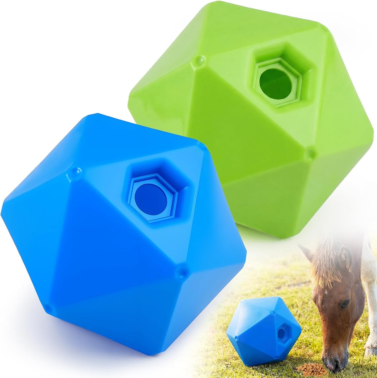 Seenelling Paquete de 2 bolas de golosinas para caballos, juguete |...